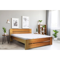 Łóżko drewniane MJ5d 160x200 cm z drewna dębowego