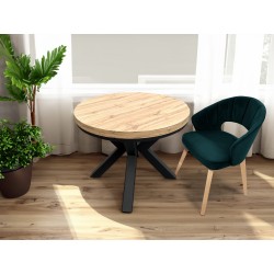 Stół okrągły, stół rozkładany fi 100 + 2×50 cm LOFT - SUPER CENA!