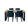Stół rozkładany SJ51 160/90 + 40 + 4 krzesła KW100 w stylu loft