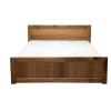 Drewniane łóżko LEONI 200/200 cm dębowe PANELE loft