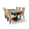 ZESTAW: Stół SJ74 160/90+ 2x40 cm wkładka + 6 krzeseł Wiktor J Pinezka