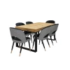 Designerski Stół SJ51 160/90 +40 cm wkładka + 6 krzeseł KW 112 Pepitka