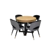 ZESTAW MEBLI : Designerski Stół SJ971, rozkładany 100/100 cm + 40 cm+ 4 krzesła KW112 Pepitka .Styl LOFT