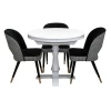 ZESTAW MEBLI: Stół okrągły Cezary 90 cm + 4 krzesła KW112 Pepitka