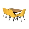 Stół rozkładany SJ50 160/88 + 2x40 cm wkładka + 4 krzesła KJ kubełek OLO