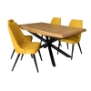 Stół rozkładany SJ50 160/88 + 2x40 cm wkładka + 4 krzesła KJ kubełek OLO