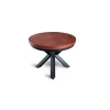 Stół okrągły rozkładany fi 120+ 2 x 40 cm LOFT z designerskimi nogami