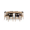 Stół z krzesłami, stół rozkładany 160/90 + 1x50 cm Bonzo + 6 krzeseł loft