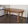Stół rozkładany 160+2x40 cm Ludwik + 6 Krzeseł CORTEZ Skóra Naturalna