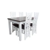 Zestaw do jadalni - Stół rozkładany 120/78 + 40 cm SJ01 + 6 krzeseł KW76