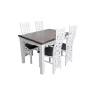 Zestaw do jadalni - Stół rozkładany 120/78 + 40 cm SJ01 + 6 krzeseł KW76