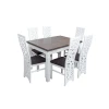 Zestaw do jadalni - Stół rozkładany 120/78 + 40 cm SJ01 + 6 krzeseł KW76