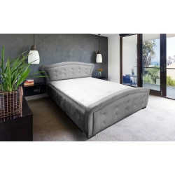 Łóżko tapicerowane Lotos 180/200 cm ze stelażem w stylu glamour