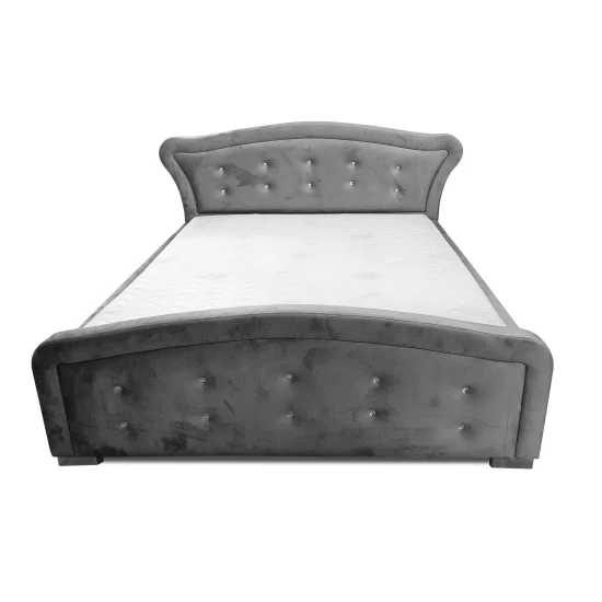 Łóżko tapicerowane Lotos 180/200 cm ze stelażem w stylu glamour