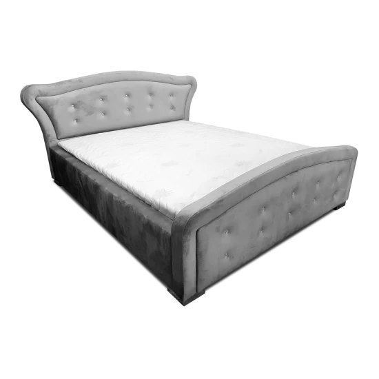 Łóżko tapicerowane Lotos 180/200 cm ze stelażem w stylu glamour
