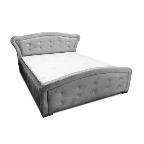 Łóżko tapicerowane Lotos 180/200 cm ze stelażem w stylu glamour
