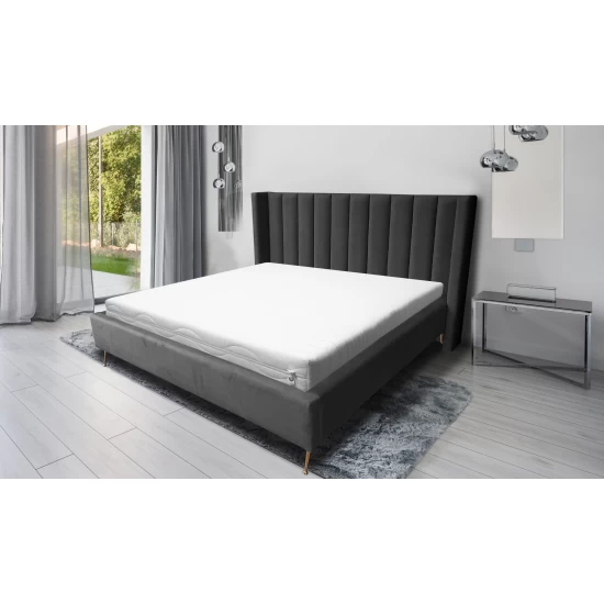 Łóżko tapicerowane ANJA 160x200 cm ze stelażem w stylu Glamour