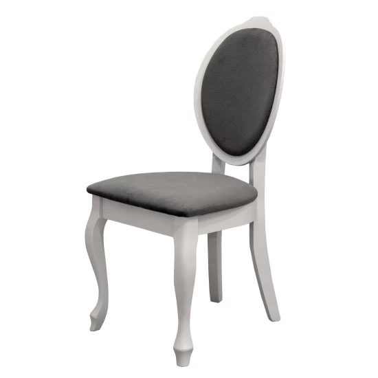 ZESTAW MEBLI: Stół okrągły Cezary 90 cm + wkładka 40 cm + 4 krzesła Wera