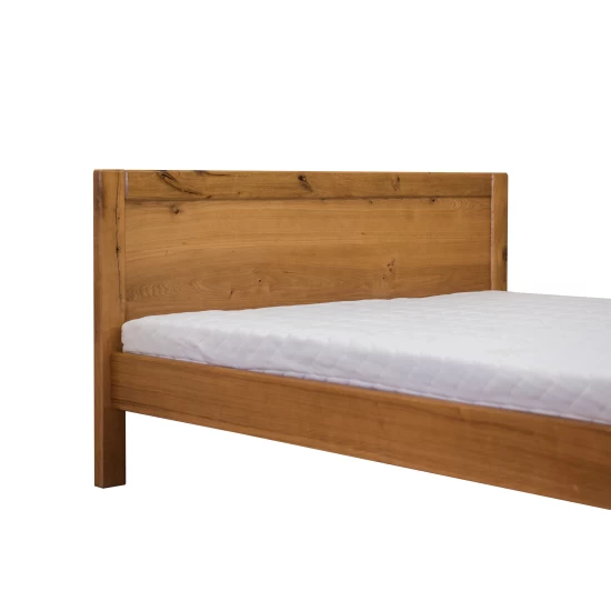 Drewniane łóżko LEONI 200/200 cm dębowe PANELE loft
