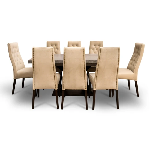 ZESTAW: Stół SJ74 160/90+ 2x40 cm wkładka + 6 krzeseł Wiktor J Pinezka