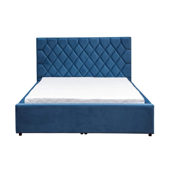Łóżko tapicerowane TRAPEZ 140/200 cm ze stelażem w stylu Glamour