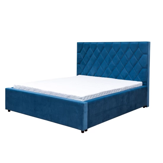 Łóżko tapicerowane TRAPEZ 140/200 cm ze stelażem w stylu Glamour
