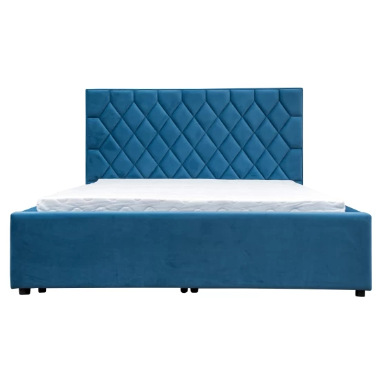 Łóżko tapicerowane TRAPEZ 140/200 cm ze stelażem w stylu Glamour