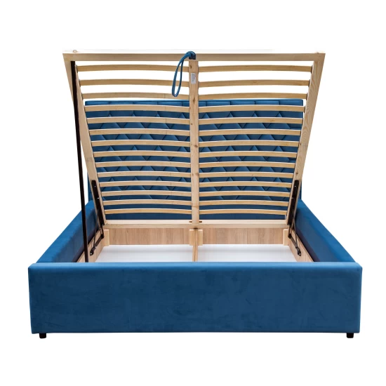 Łóżko tapicerowane TRAPEZ 140/200 cm ze stelażem w stylu Glamour