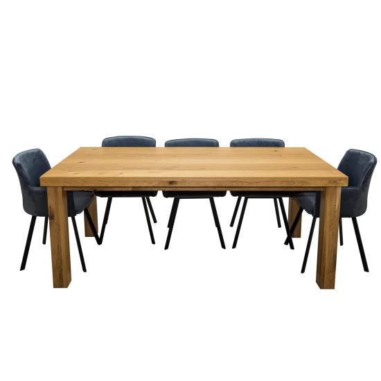 ZESTAW MEBLI: Stół Orfeusz 200/100+ 2x50cm + 6 krzeseł KW101