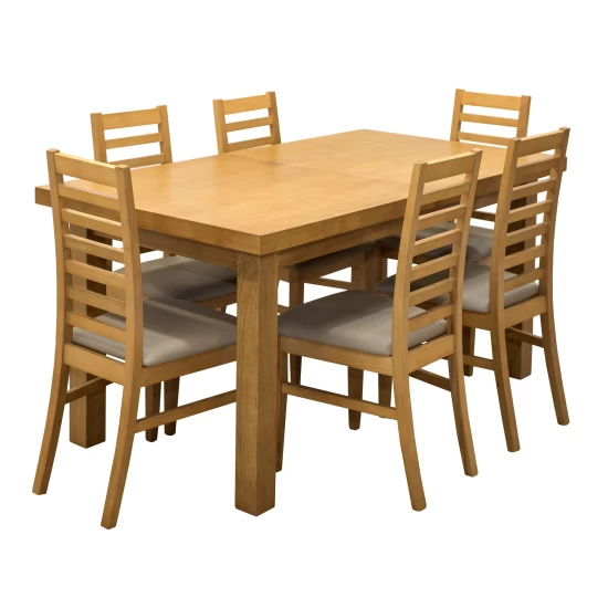 ZESTAW MEBLI Stół Orfeusz SW3 160/90 + 2x40 cm + 6 krzeseł KW83