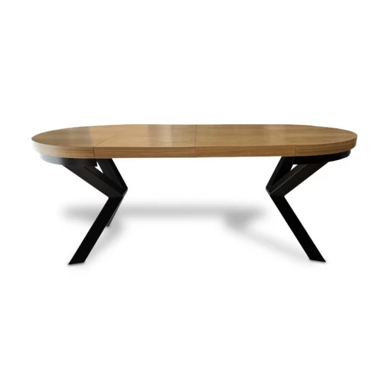 Stół okrągły, stół rozkładany fi 100 + 2x50 cm LOFT
