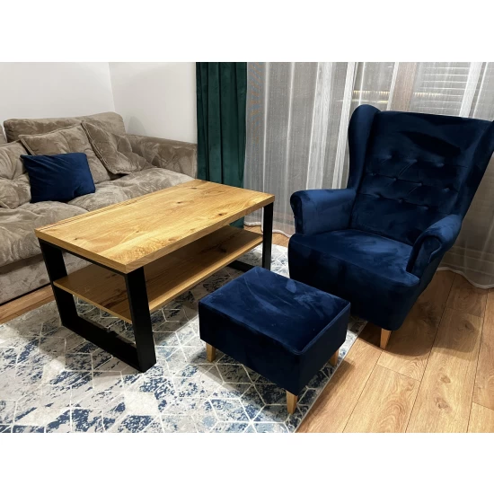 Ława w stylu LOFT z półką