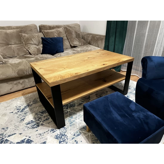 Ława w stylu LOFT z półką