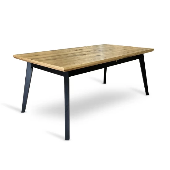 Stół z krzesłami, stół rozkładany Luis 180/100+ 2x45 cm + 6 krzeseł KW112