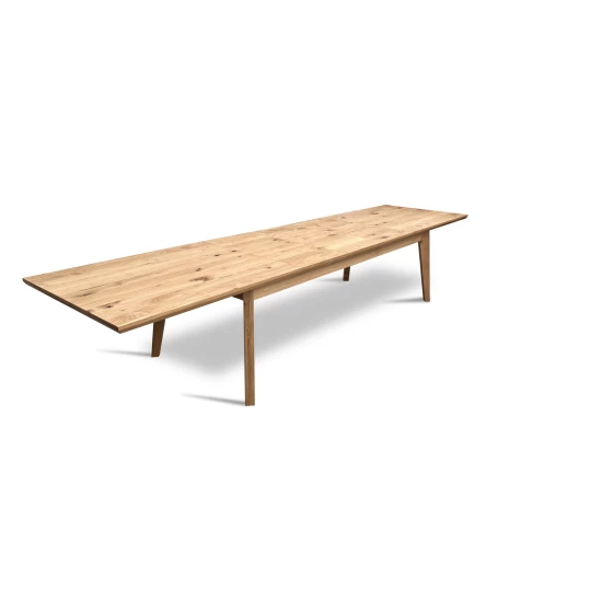 Stół rozkładany, stół dębowy 250/100 + 3x50 cm LUIS w stylu LOFT