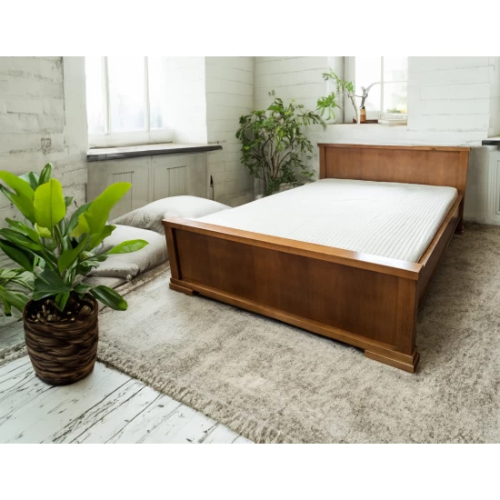 Łóżko dębowe Dylan łóżko 200x200 cm z drewna dębowego styl klasyczny