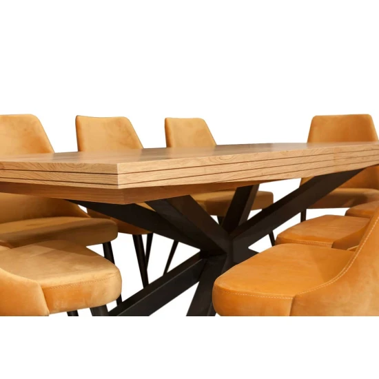 ZESTAW mebli: Stół rozkładany SJ50 160/88 + 40 cm + 4 krzesła KW110