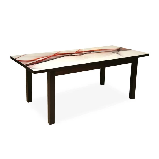 Stół rozkładany SJ71G o wym. 160/90 + 50 cm szkło Lacobel