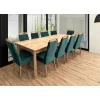 Zestaw mebli: Stół rozkładany, stół dębowy 250/100 + 3x50 cm LUIS Max w stylu LOFT + 10 krzeseł K136
