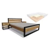 Łóżko dębowe 160x200 Karmel z materacem piankowym Hilding Salsa