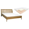 Łóżko dębowe 160x200 Paola z materacem piankowym Hilding Salsa