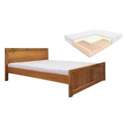 Łóżko dębowe 160x200 Leoni z materacem piankowym Hilding Salsa