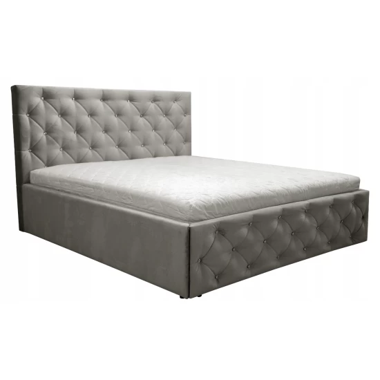 Łóżko G PIK KARO 180/200 cm tapicerowane z kryształki w Stylu Glamour