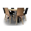 Zestaw Stół rozkładany okrągły LOFT X fi 100 + 4 krzesła LUKA