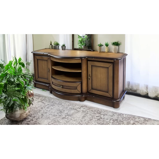 Szafka Dębowa Dalia 3 RTV szer. 140 cm jasny dąb