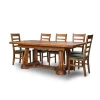 Stół dębowy Capri 200/100 cm + 2x50 cm + 6 krzeseł Cortez