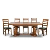 Stół dębowy Capri 200/100 cm + 2x50 cm + 6 krzeseł Cortez