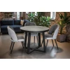 Zestaw: Stół Wj971 black fi100 + 2x wkładki 50 cm + 4 krzesła KW112