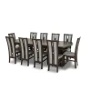 Stół Dalia standard orzech 250/100 + 2 x 50 cm + 8 krzeseł KJ44