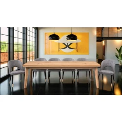 Stół Luis Max 4m, 250 cm + 3x wkładki 50 cm + 6 krzeseł KW 112